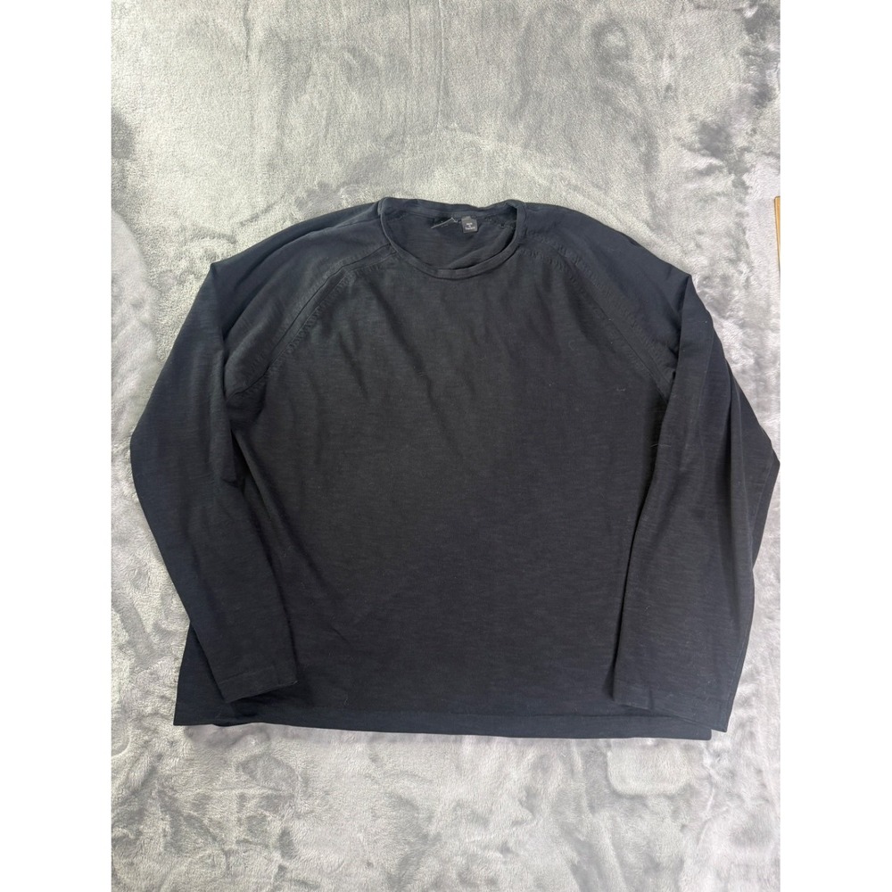Boss Hugo T Shirt Mens XXL Black Raglan Long Sleeve Slim Fit Crewneck Crew Neck